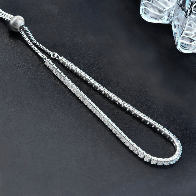 Adjustable Moissanite Tennis Bracelet
